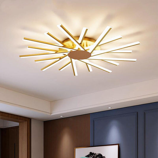 Modern LED Simple Ceiling Chandeliers Indoor Lighting for Living Room Bedroom Lamps Gold Black White Lustre Lights Home Fixtures