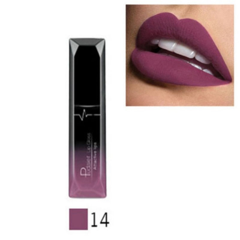 Pudaier Nude Matte Liquid Lipsticks Waterproof Long Lasting Lip Gloss Sexy Red Velvet Lip Tint Women Makeup Cosmetics Batom