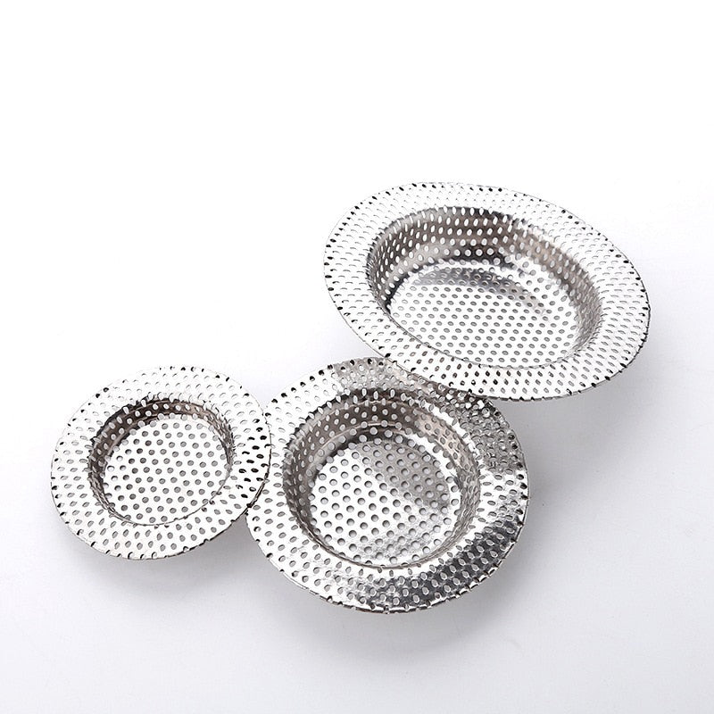 7cm/9cm/11cm Kitchen Sink Strainer Drain Hole Filter Trap Sink Strainer Stainless Steel Bath Sink Drain Waste Screen Dropship