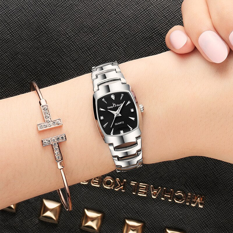 Montre Femme Fashion Square Small Dial Watch For Women Japanese Quartz Movement Stainless Steel Ladies Watch Luxury Woman Watch