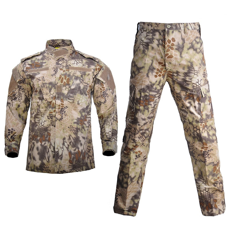 Military Uniform Airsoft Camouflage Tactical Suit Camping Men Army Special Forces Combat Jackets Pants Militar Soldier Clothes