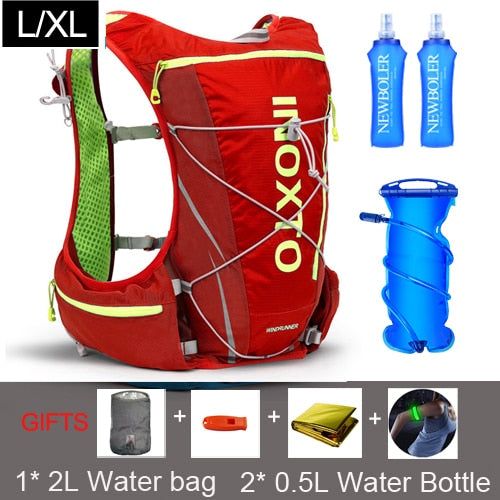 8L Running Hydration Vest Backpack Men Women Outdoor Sport Bags Trail Marathon Jogging Hiking Backpack option  Water Bag Flask