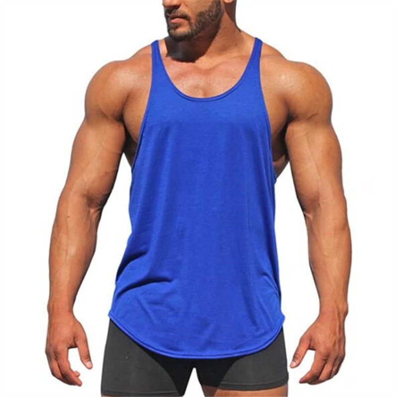 New Gym Tank Top Summer Brand Cotton Sleeveless Shirt Casual Fashion Fitness Stringer Tank Top Men bodybuilding Clothing M-XXL