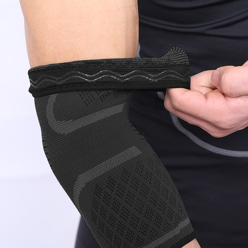 AOLIKES 1PCS Elbow Support Elastic Gym Sport Elbow Protective Pad Absorb Sweat Sport Basketball Arm Sleeve Elbow Brace