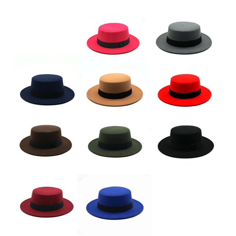 Winter Autumn Imitation Woolen Women Men Ladies Fedoras Top Jazz European American Round Caps Bowler Hats Feminino Gorra