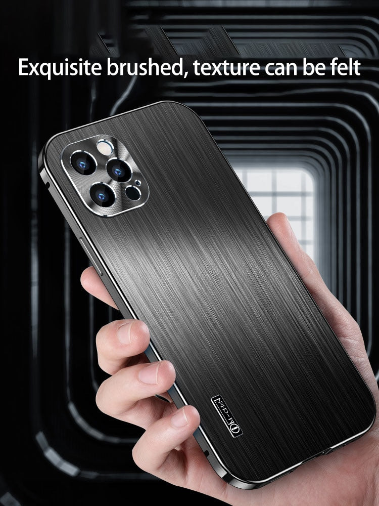 Metal Magnetic Shell For iphone 13 12 Pro Max Phone Case Built in Lens protection titanium alloy stainless steel ultrathin cover