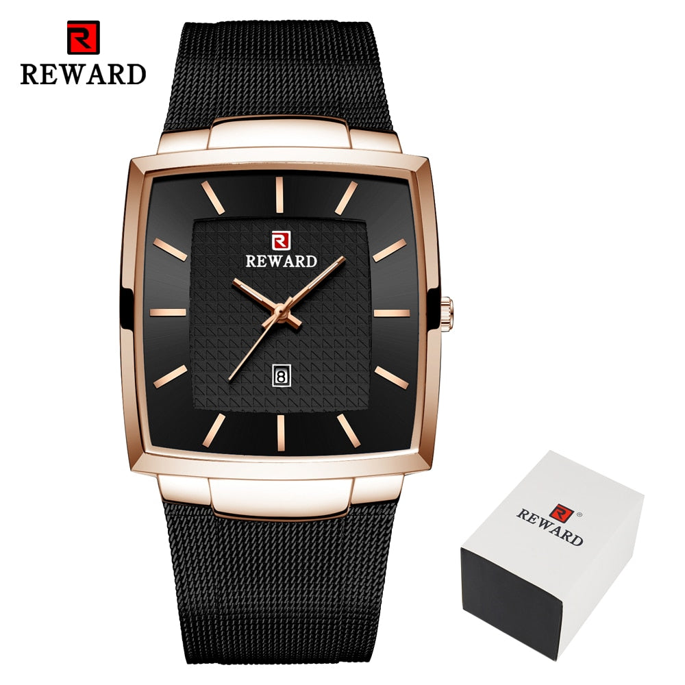 REWARD Fashion Blue Men&#39;s Watches 2022 New Top Luxury Brand Watch Men Business Waterproof Stainless Steel Quartz Wristwatch