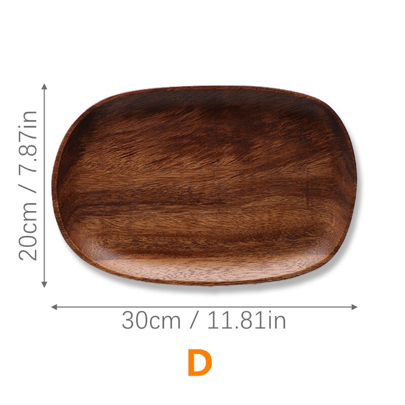 Lovesickness Wood Irregular Oval Pan Whole Wood Solid Wood Tray Plate Fruit Dishes Saucer Tea Tray Dessert Dinner Plate Tablewar