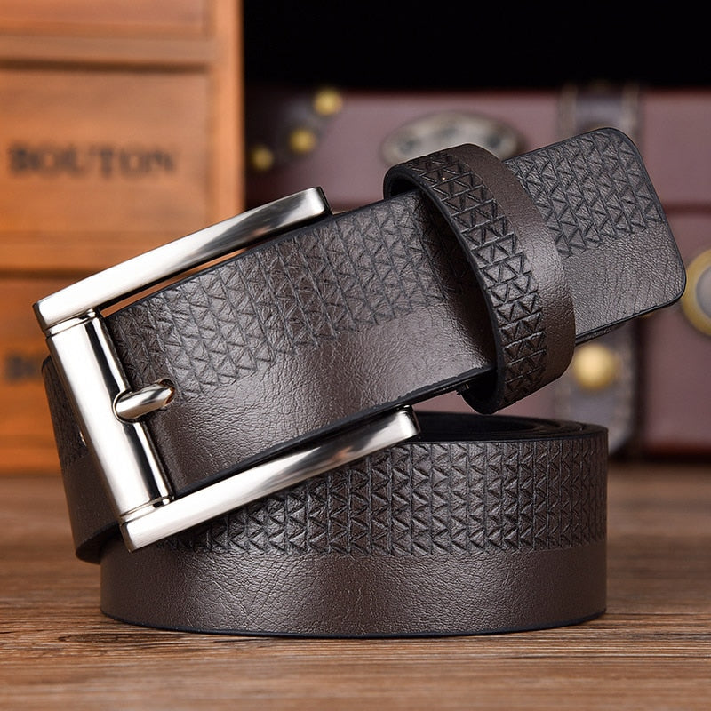 Fashion Men Leather Belt  For Jeans Luxury Designer Belts Casual Strap Male Pin Buckle High Quality Brown Black Blue Color