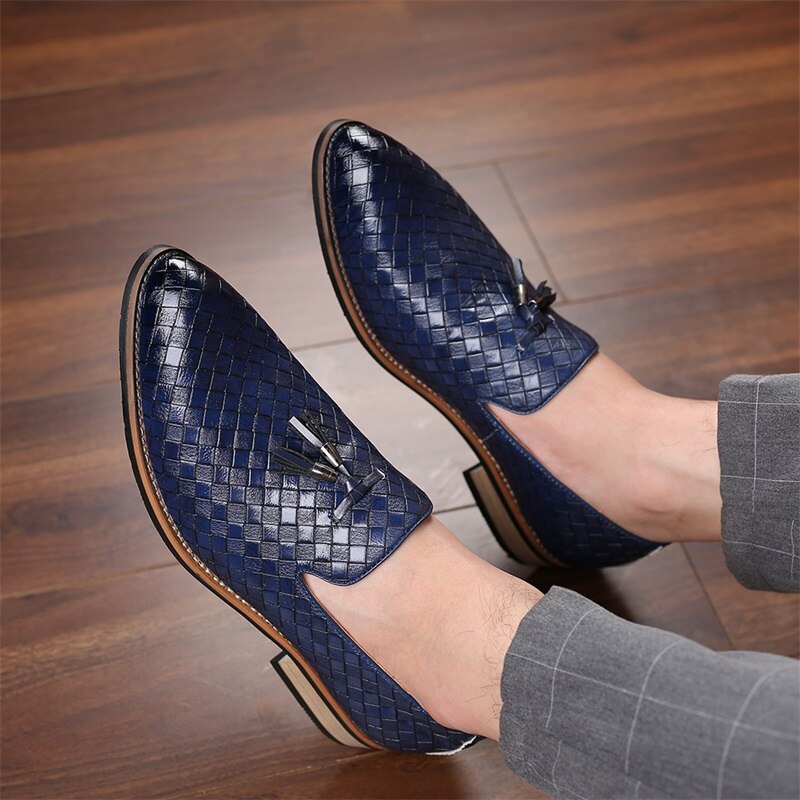 EMOSEWA High Quality Men Dress Shoes Gentlemen British style Paty Leather Wedding Shoes Men Flats Leather Oxfords Formal Shoes