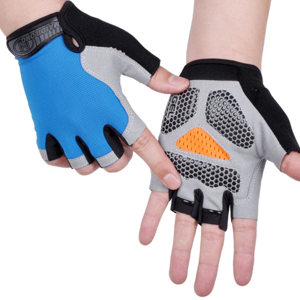 HOT Cycling Anti-slip Anti-sweat Men Women Half Finger Gloves Breathable Anti-shock Sports Gloves Bike Bicycle Glove