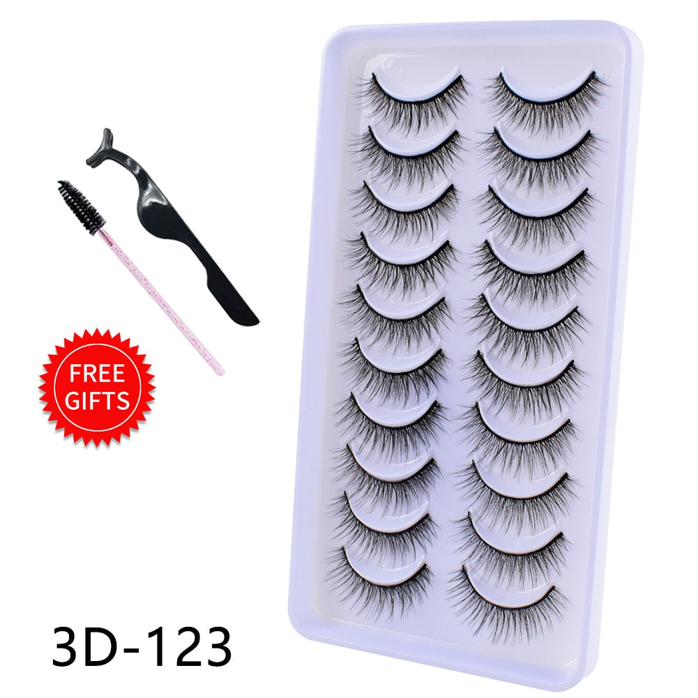 5/10Pairs 3D Mink Lashes Natural Eyelashes Dramatic False Eyelashes Faux Cils Makeup Wholesale Fake Eyelash Extension maquiagem