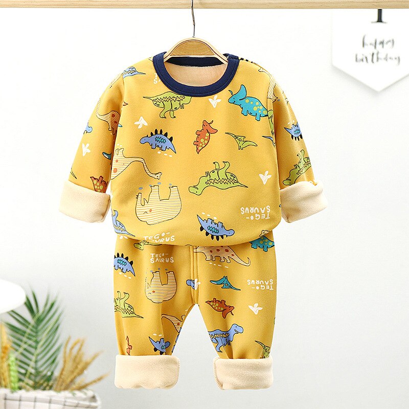 Kids Set Toddler Clothes Suits Boys Pajamas Set Children Wear Cotton Animals Spring Autumn Clothes Pants Girls Small Nightwear