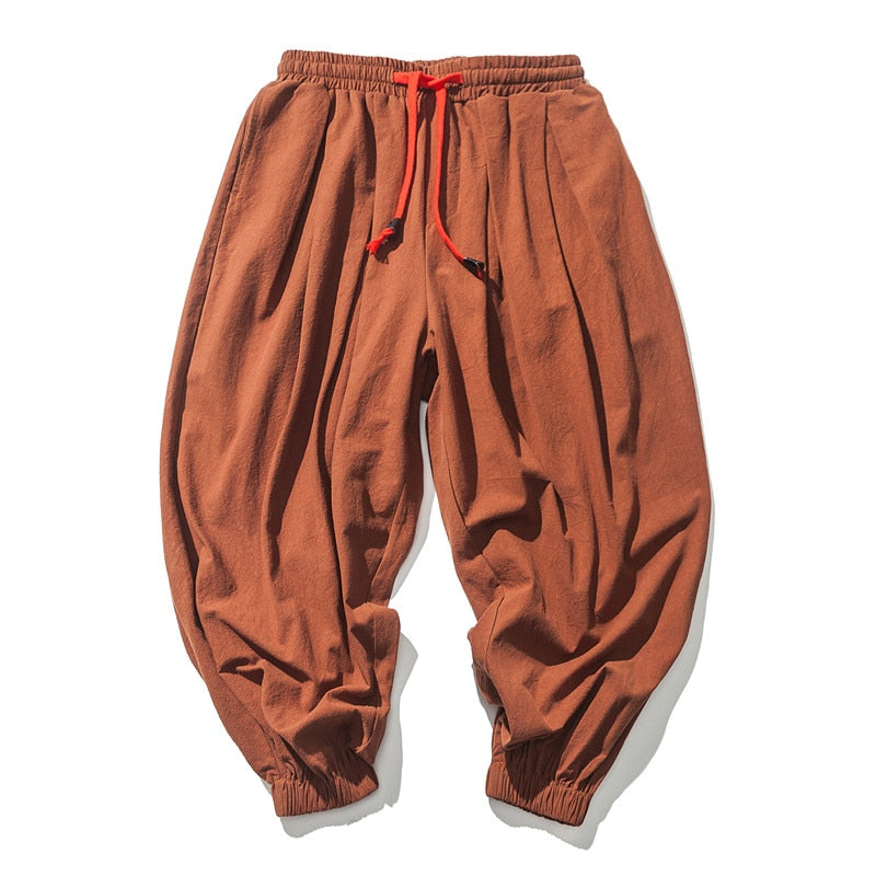 New Summer &amp; Spring Japan Style Men Cotton Linen Harem Pants Chinese style Male Causel Trousers