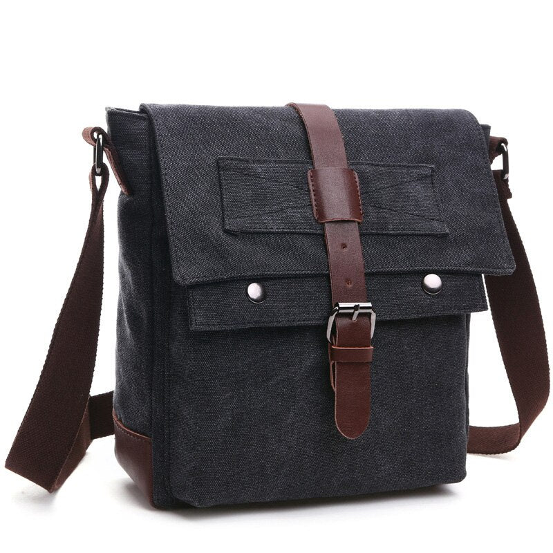 Scione Retro Men Messenger Bags Canvas Handbags Leisure Work Travel Bag Man Business Crossbody Bags Briefcase for Male Bolsas