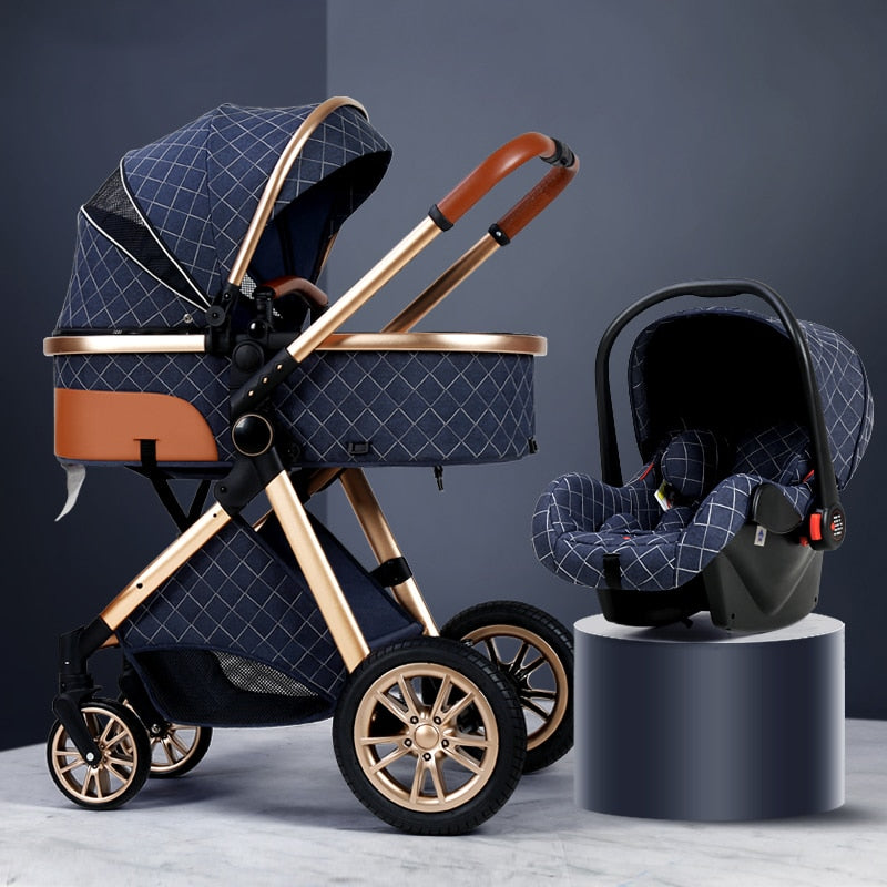 Fashion Baby Stroller 3 in 1 Baby Travel System Newborn Baby Cart Portable Pushchair Baby Cradel Infant Carrier Free Shipping