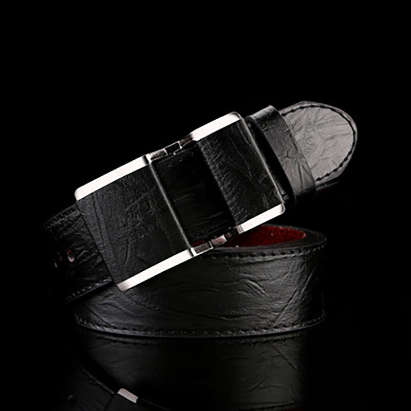 New men&#39;s belt korean fashion smooth buckle business casual belt fashion young men&#39;s trouser designer luxury brand belts