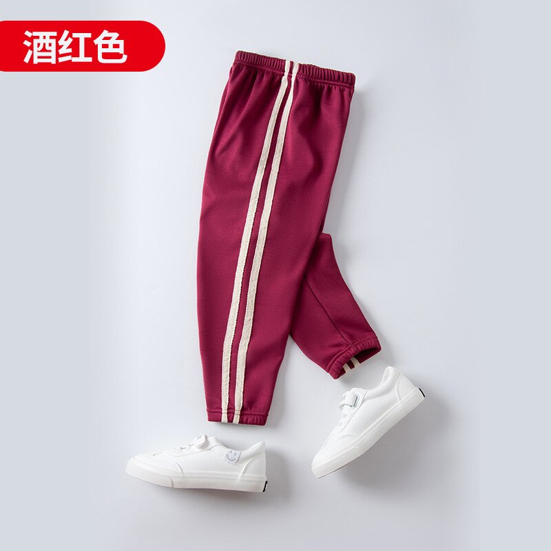 100-160 Cm Winter Girls Boys Sports Casual Pant Baby Kids Children Leisure Thick Warm Fleece Trousers