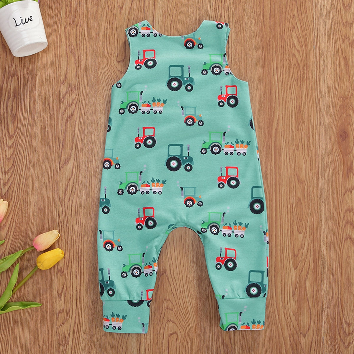 Citgeett Summer Newborn Baby Boys Girls Cotton Romper Sleeveless Button Jumpsuit Playsuit Overalls Casual Outfits