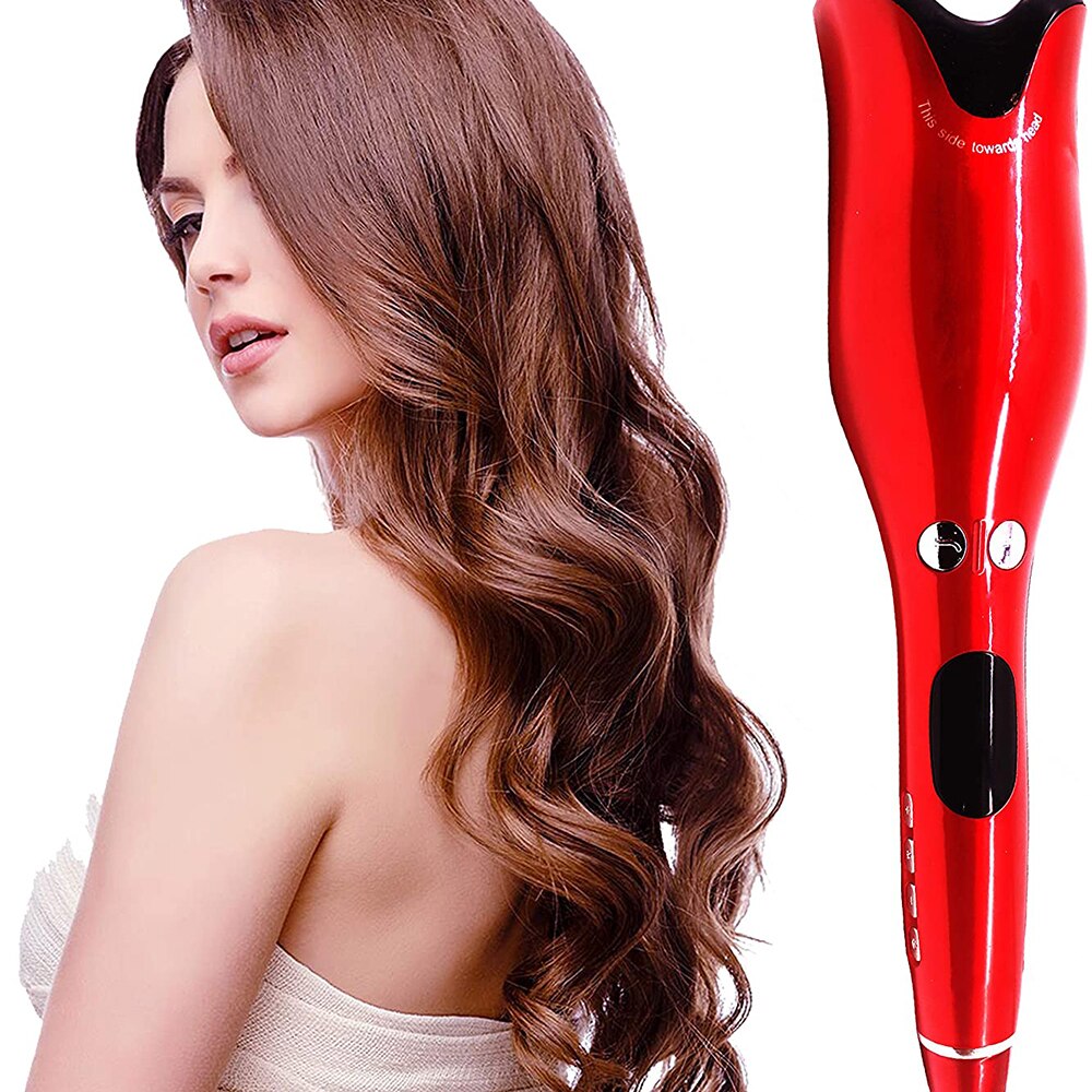 New 1 Inch Auto Hair Air Spin Curl Ceramic Rotating Electric  Curlers Automatic Curling Iron for  Types tool Rose Type