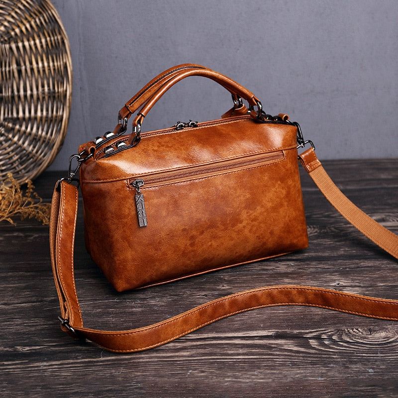 Luxury Designer Vintage Bag For Woman Women&#39;s Leather Handbag 2022 Crossbody Fashion Shoulder Retro Ladies Black Hand Sling XD09