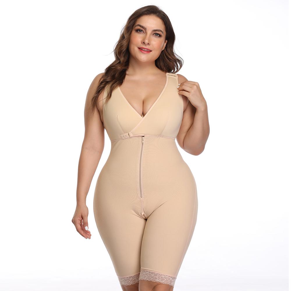 Slimming Bodysuit Corset Overbust Women Plus Size Full Body Shaper Body Lifter Shapewear Waist Trainer Trimmer Adjustable Strap