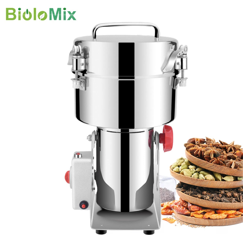 2000g Grains Spices Hebals Cereals Coffee Dry Food Grinder Miller Grinding Machine gristmill home medicine flour powder crusher