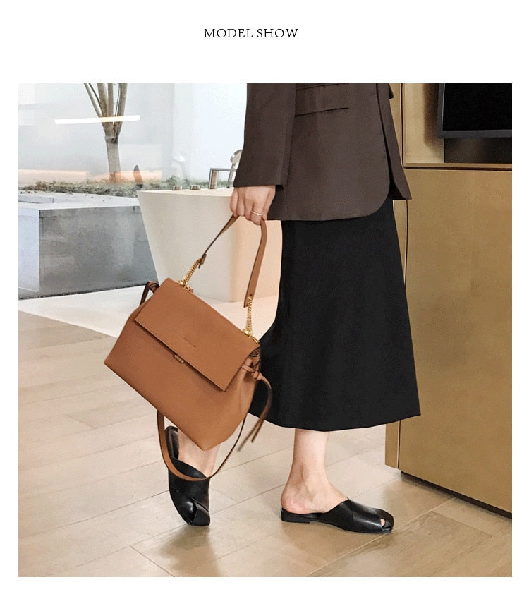 Fashion Design Women&#39;s Handbag Genuine Leather Female Shoulder Bags 2021 Vintage Large Luxury Crossbody Bag High Quality