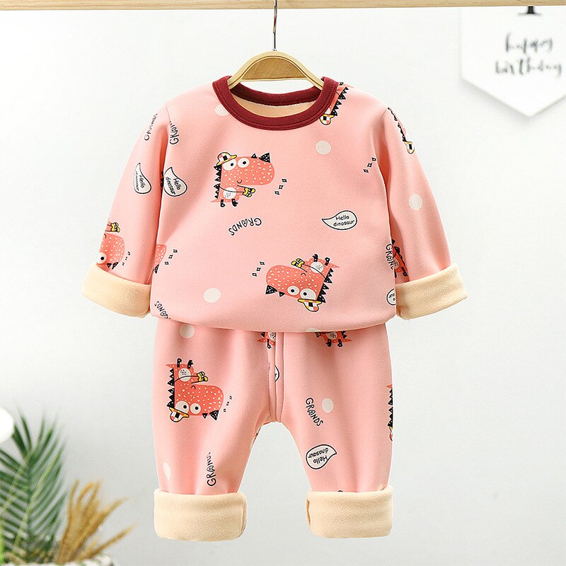 Kids Set Toddler Clothes Suits Boys Pajamas Set Children Wear Cotton Animals Spring Autumn Clothes Pants Girls Small Nightwear