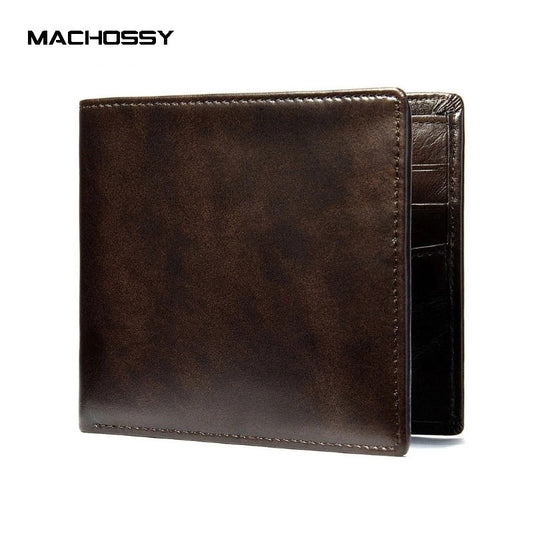 New Soft Leather Wallet Ultra Thin Men&#39;s Genuine Leather Wallets Man Small Card Holder Wallets Vintage Short Purse for Male