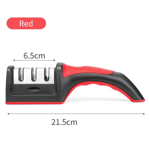 Knife Sharpener Stainless Steel 3 Stages Professional Kitchen Tool Sharpening Stone Manual Kitchen Grindstone Grinder Tools  Des