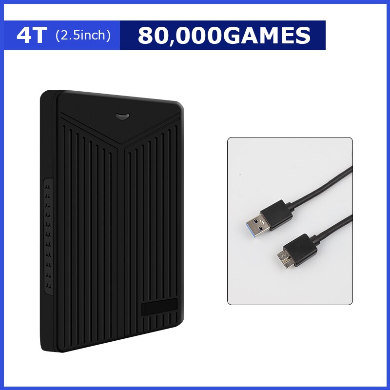 12T Hyperspin External Hard Drive With 100000+ Retro Games For PS3/PS2/PS1/PSP/SS/X BOX/Game Cube/WII Portable HDD For Windows