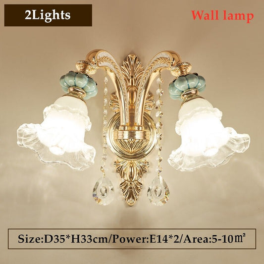 Gold New Crystal Chandeliers Lamp Living Room Modern Bedroom Led Chandelier Dining Room Lighting Lamp Crystal Lamp E14 Led Lighs