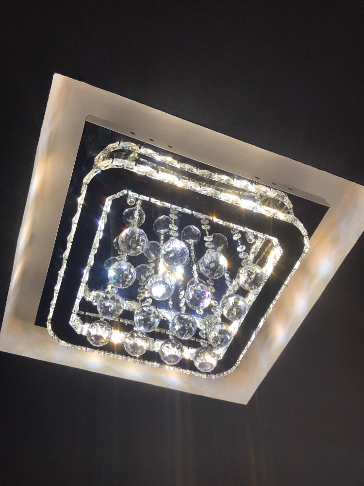 Luxury silver ceiling lamp living room modern crystal ceiling lights bedroom led Ceiling Lamps dining crystal Fixtures kitchen