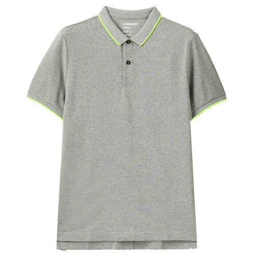 Giordano Men Polos Tipping Short Sleeve Polo Shirt Mesh Structure Ribbed Flat Collar Contrast Cauasual Polo 01011425