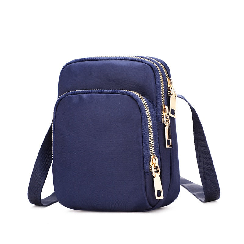 Summer Small Shoulderbag Women Girl Nylon Crossbody Bag Lightweight Phone Wallet Lady Mini Clutch Messenger Square Bags Vintage