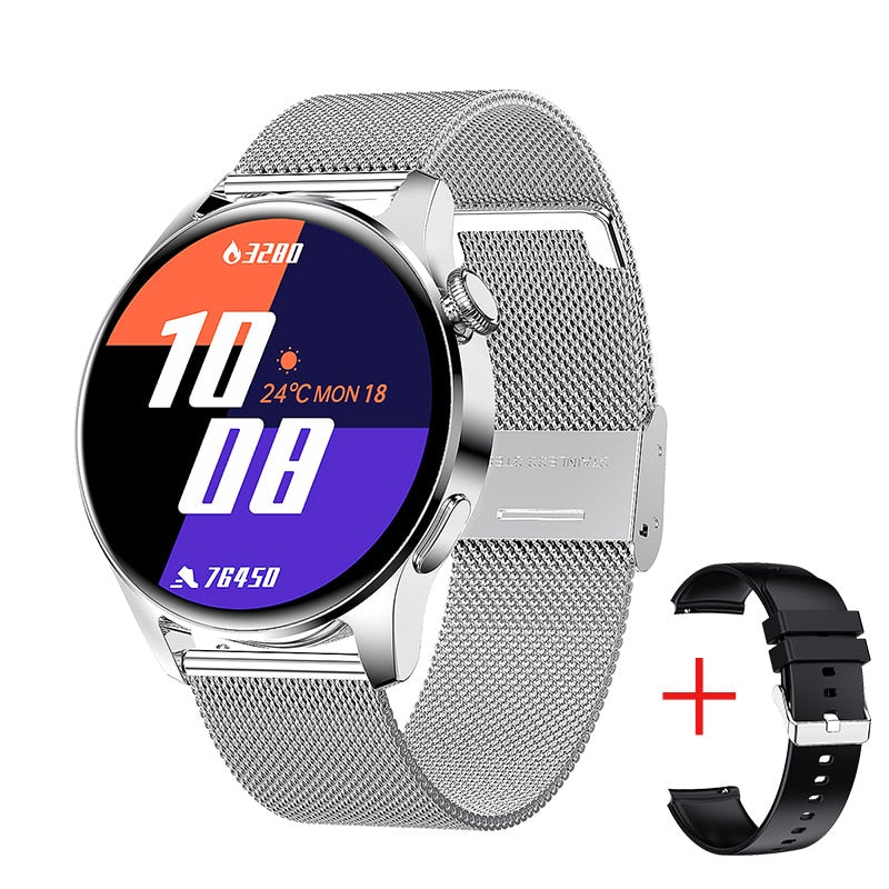 Smart Watch Men- LIGE New Bluetooth Call Smart Watch Men Full Touch Sport Fitness Watches Waterproof Heart Rate Steel Band Smartwatch Android iOS