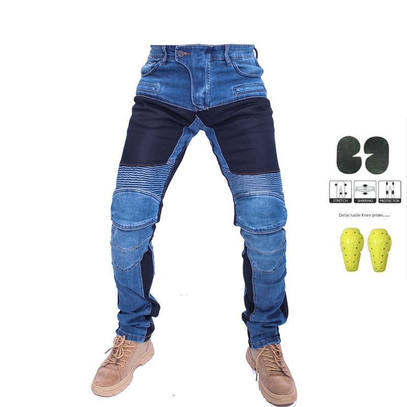 Jeans -  Jeans Leisure Motorcycle Men Off-road Outdoor Jean/cycling Summer Pants With Protect Equipment