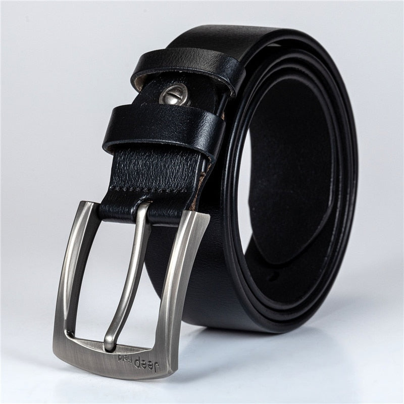 New Leather Men Business Pin Buckle Belt Head Layer Cowhide Casual Fashion Pants New Trend Luxury High Quality Men&#39;s Belt
