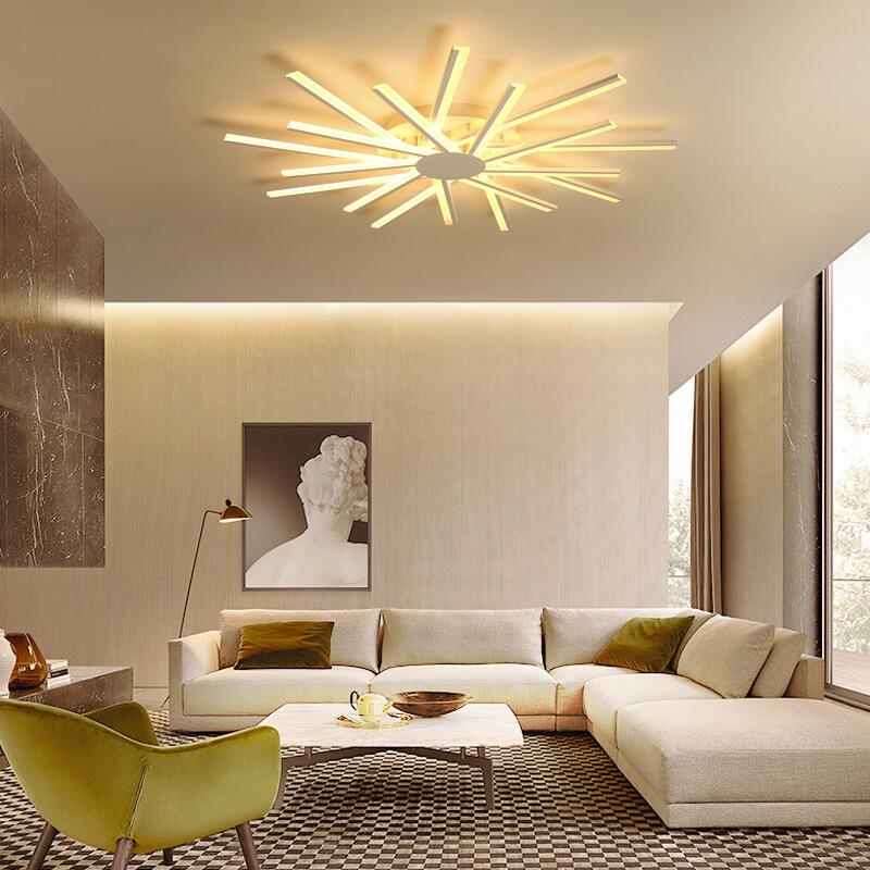 Modern LED Simple Ceiling Chandeliers Indoor Lighting for Living Room Bedroom Lamps Gold Black White Lustre Lights Home Fixtures
