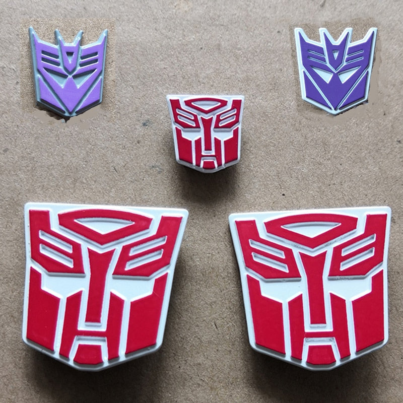 WeiJiang Autobot Decepticons Logo MPP10 MPP27 MPP36 iron skin Optimus shoulder standard metal relief logo For PVC Action Model