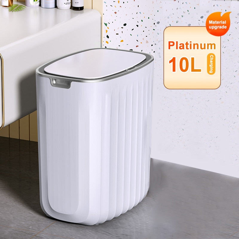 Smart Sensor Garbage Bin Kitchen Bathroom Toilet Trash Can Best Automatic Induction Waterproof Bin with Lid 10/15L