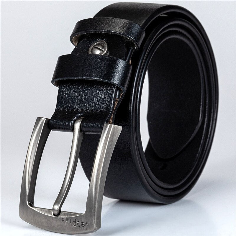 New Leather Men Business Pin Buckle Belt Head Layer Cowhide Casual Fashion Pants New Trend Luxury High Quality Men&#39;s Belt