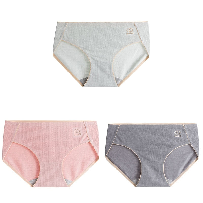 High Quality 3Pcs Womens Panties Cotton Panties Briefs Women Underwear Lingerie Femme Bow-knot Underpants Women&#39;s Intimates