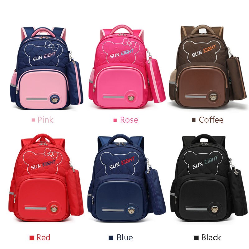 SUN EIGHT First Class Children Backpack School Bags For Girls Waterproof Nylon Primary School Backpacks 14L