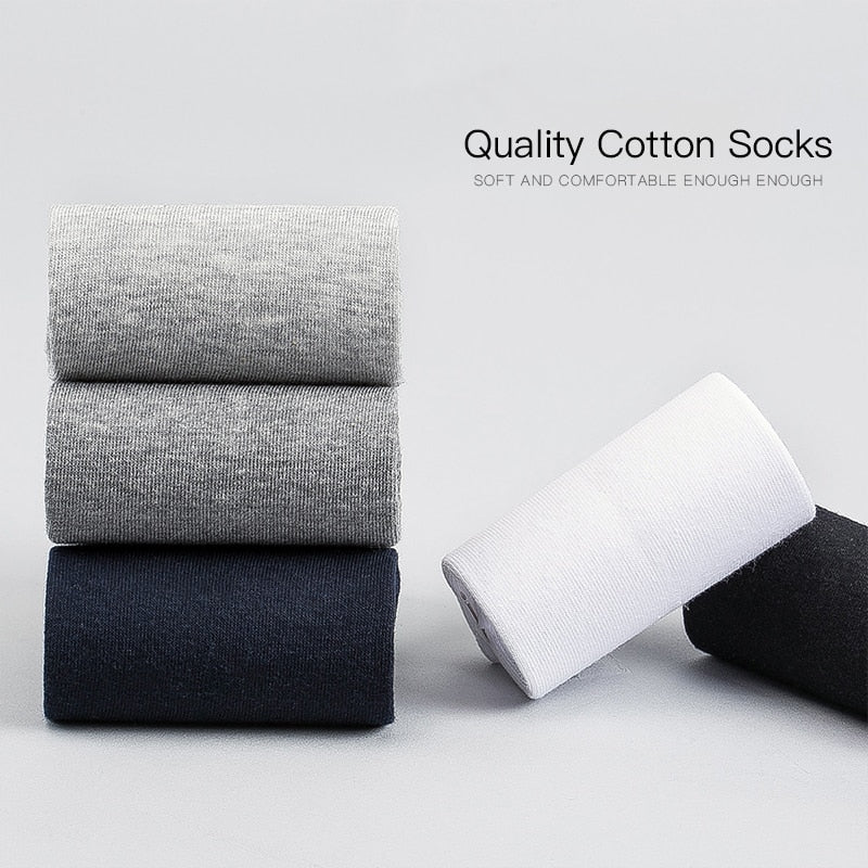 HSS 2022 Men&#39;s Cotton Socks New styles 10 Pairs / Lot Black Business Men Socks Breathable Spring Summer for Male US size(6.5-12)