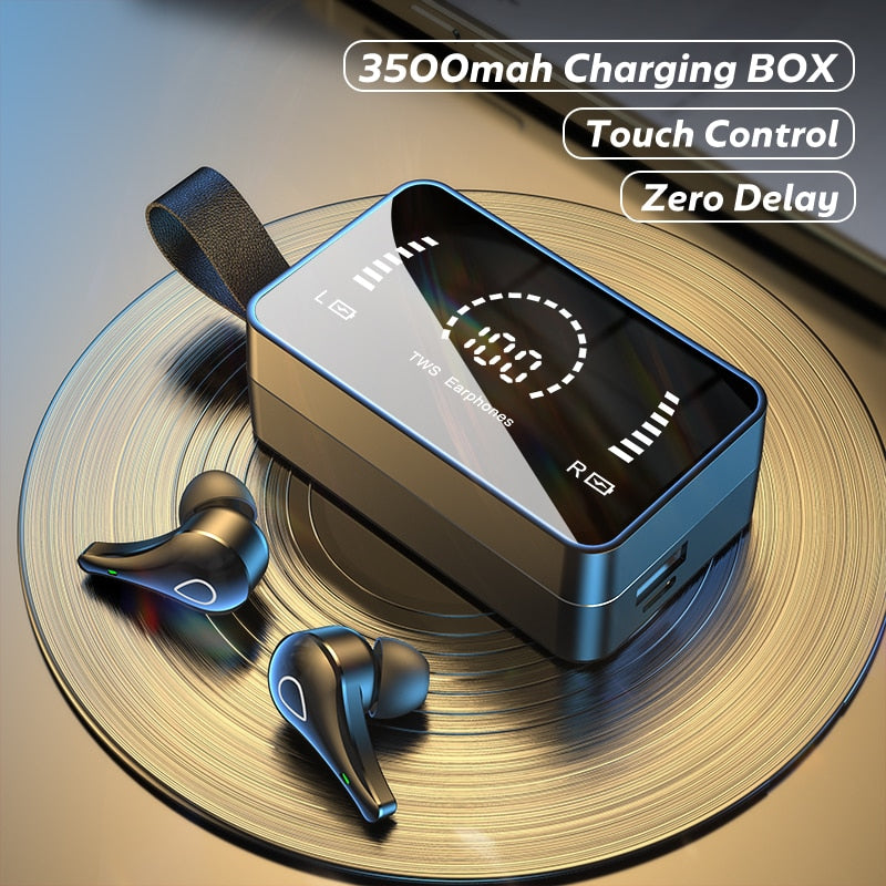 TWS Wireless Headphones 3500mAh Charging Box 9D Stereo  Sports Waterproof Bluetooth Wireless Earphones With Microphone for Phone