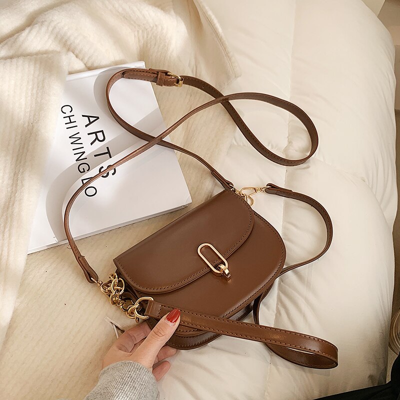 New Fashion Shoulder Bags for Women Small Flap Design Crossbody Bag Luxury Leather Messenger Bag All Match Casual Lady Handbags