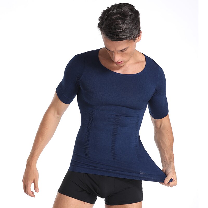 Classix Men Body Toning T-Shirt Slimming Body Shaper Posture Shirt Belly Control Gynecomastia Vest Compression Man Tummy Corset