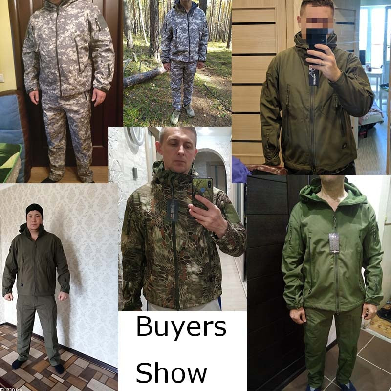 Army Clothing Men&#39;s Military Fleece Jacket Safari Airsoft Tactical Men Clothing MulticamTracksuits Camouflage Windbreakers 5XL